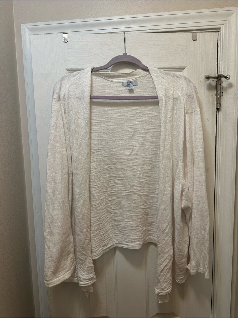 croft & barrow Cream Open-Front Women's Cardigan